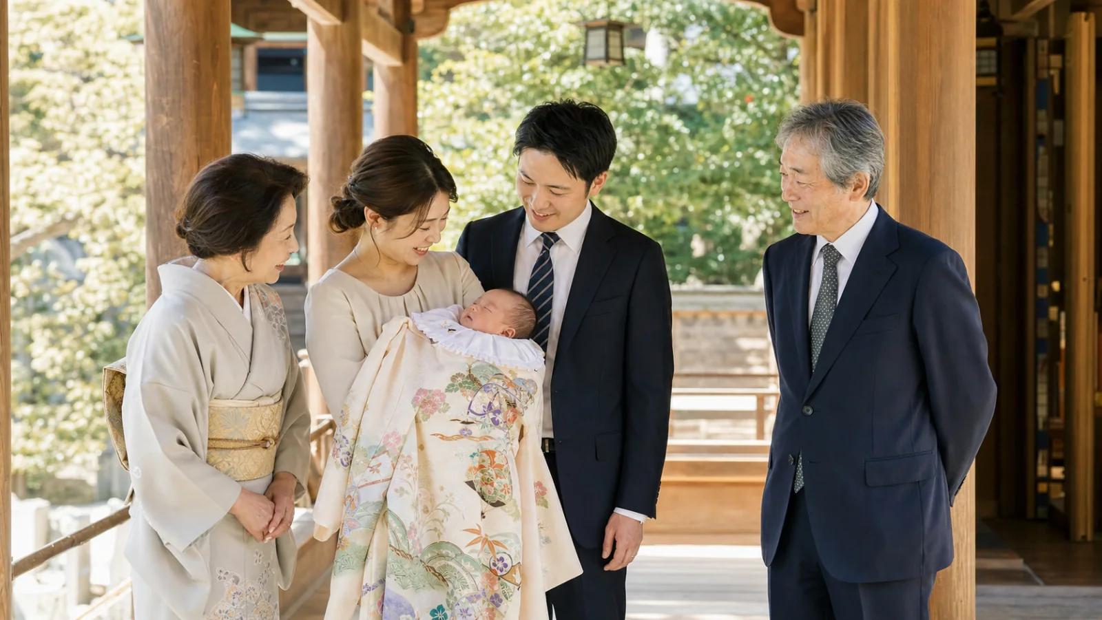 お宮参りの家族の服装