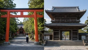 神社とお寺の違いは？見分け方・参拝作法・御朱印をやさしく解説をイメージした写真
